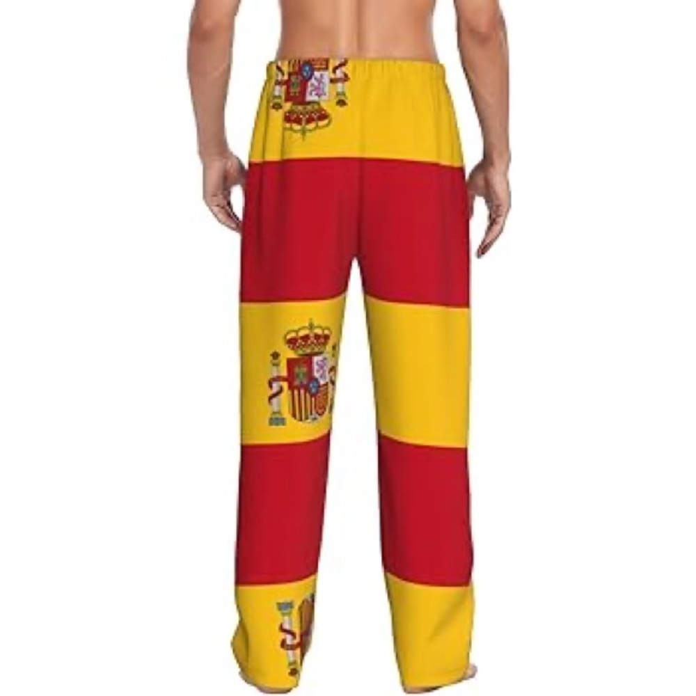 Red and Yellow Flag Print Pants